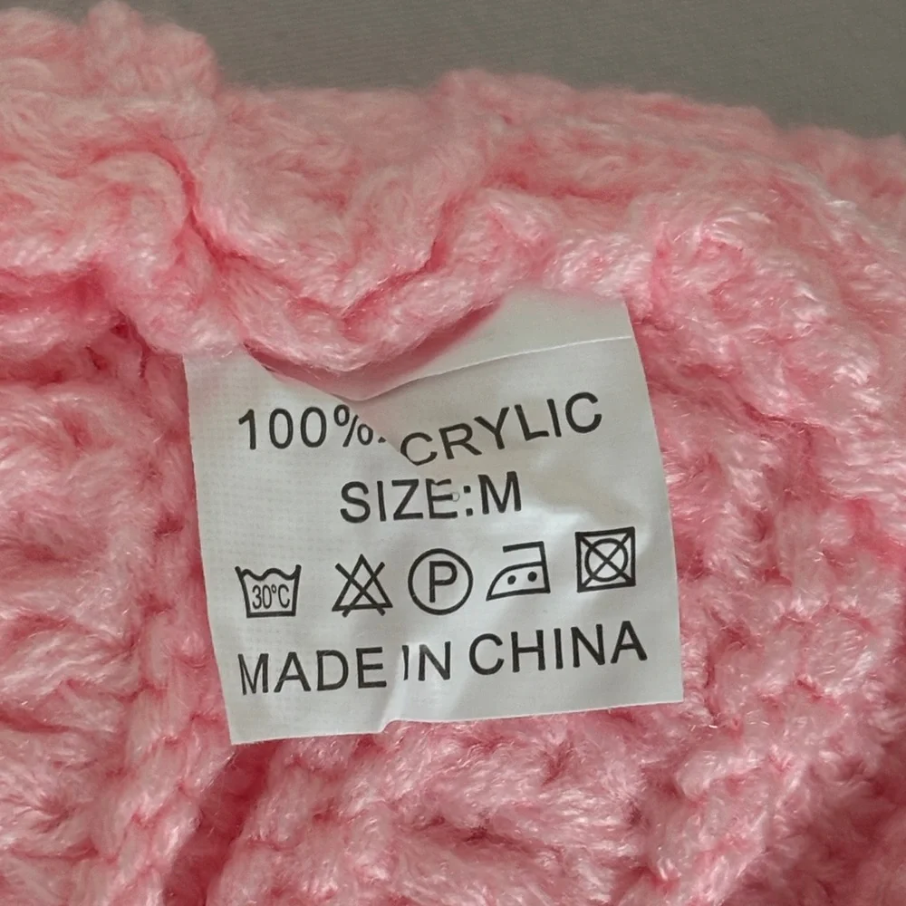 SUPER STAR Soft Rib Knit Beanie Winter Hat Pink Youth Size M NWOT